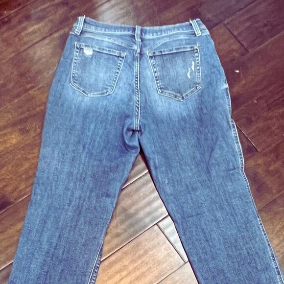 Studio Blue Distressed Girlfriend Boyfriend Baggy High Waisted Jeans 30 - Picture 8 of 9